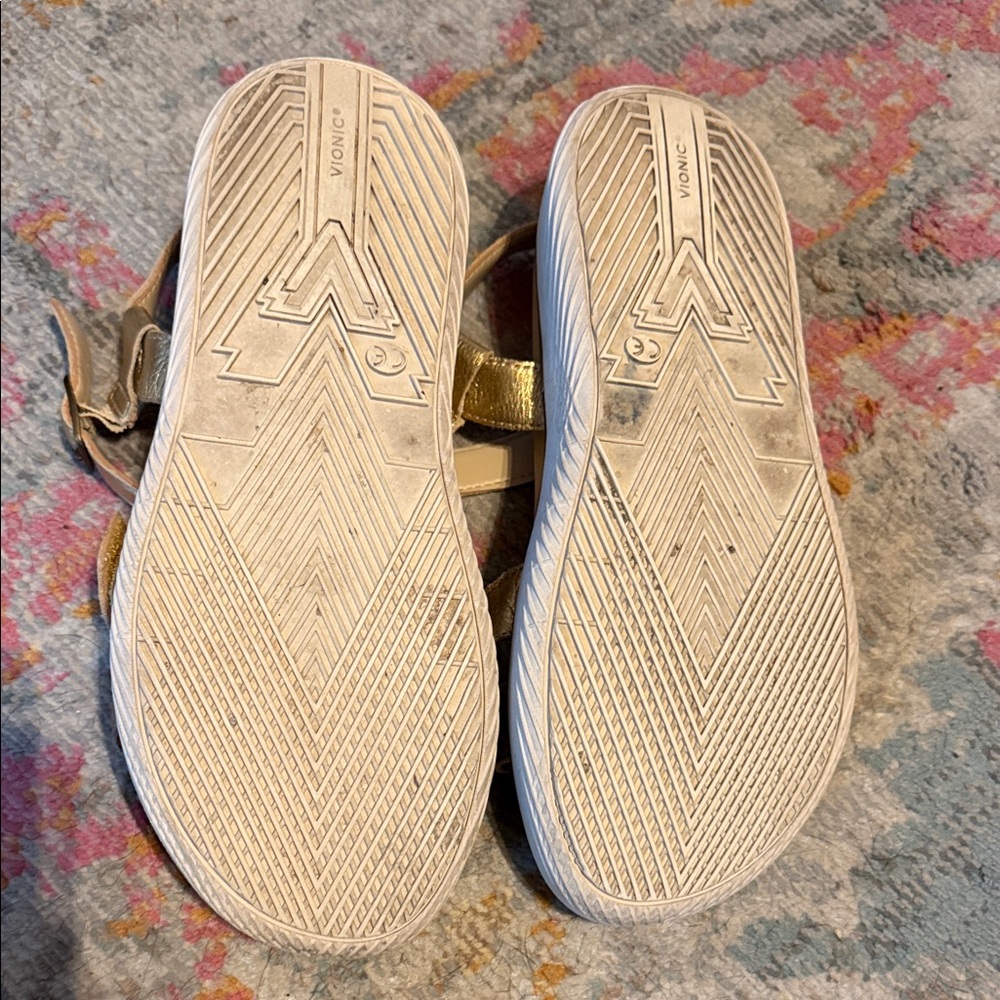 Vionic Solana Gold Metallic Platform Sandals Orth… - image 4